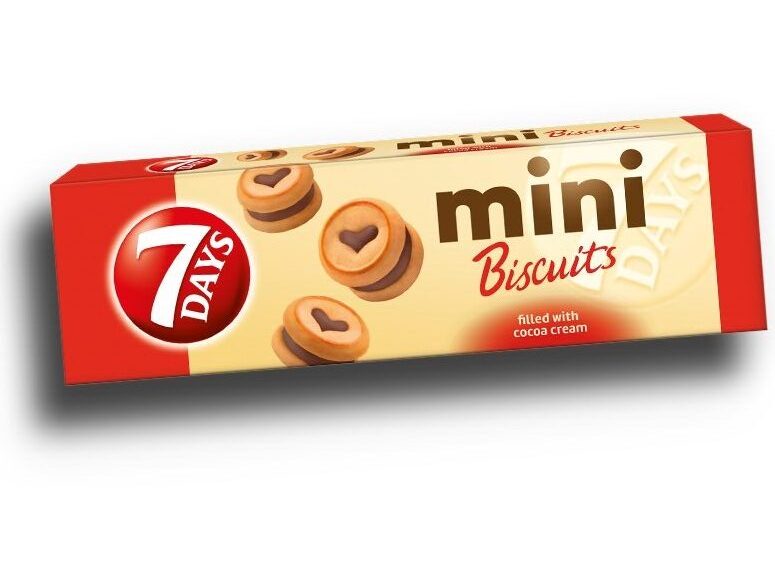 7DAYS 100γρ MINI BISCUITS ΓΕΜΙΣΤΑ ΜΕ ΚΡΕΜΑ ΚΑΚΑΟ