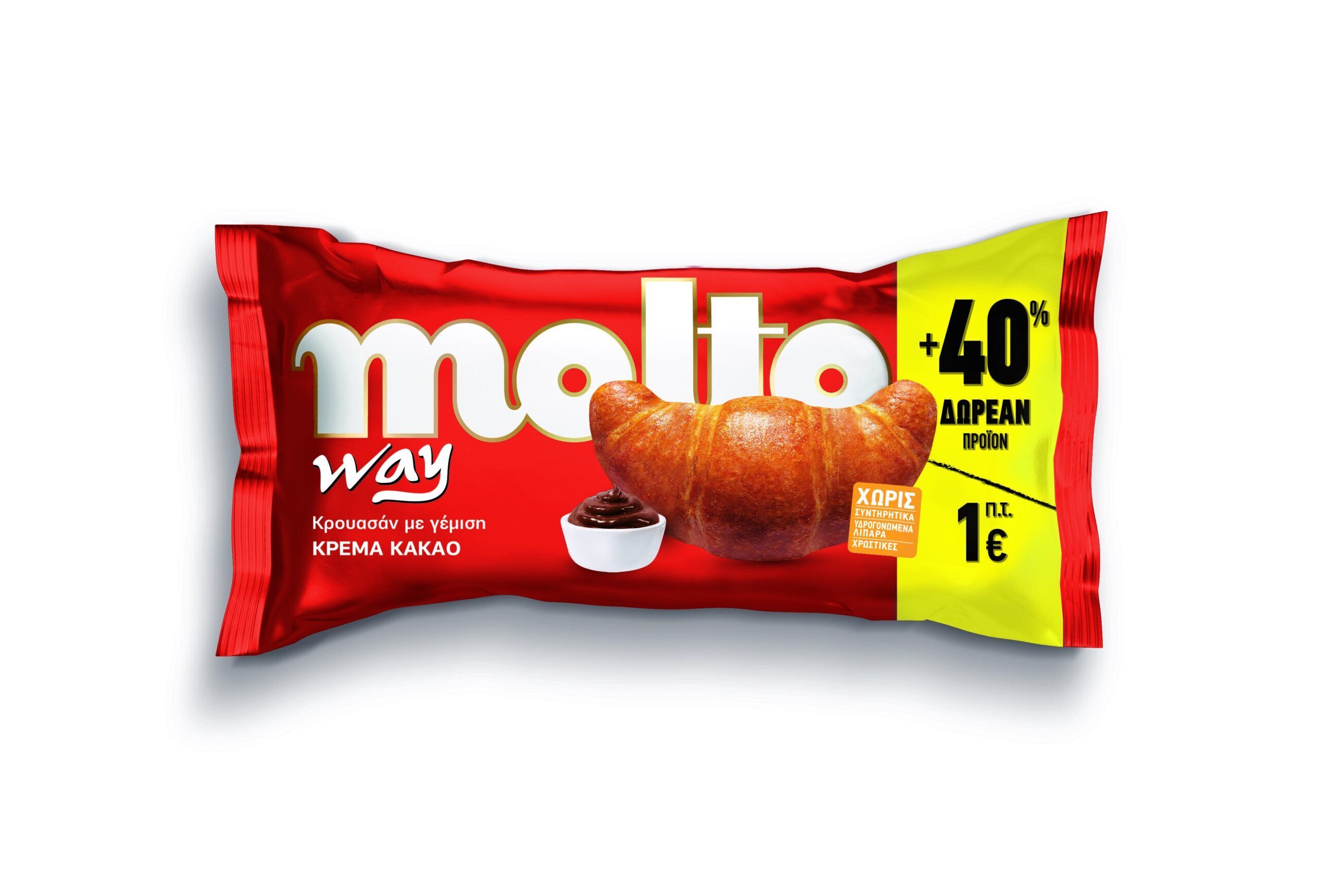MOLTO 110γρ CROISAN ΚΑΚΑΟ 40%ΠΡΟΙΟΝ ΔΩΡΟ