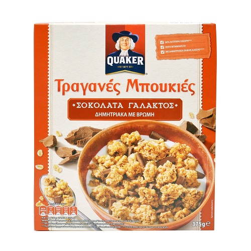 QUAKER 450γρΤΡΑΓΑΝΙΕΣ ΜΠΟΥΚΙΕΣ ΣΟΚΟΛΑTA ΓΑΛΑΚ-0,7€