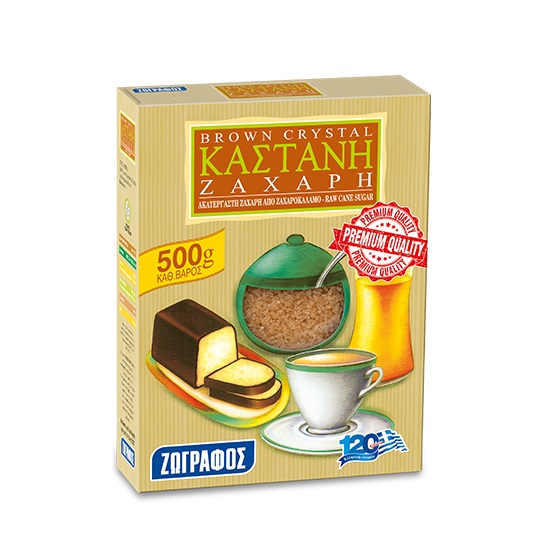 ΖΩΓΡΑΦΟΣ ΚΑΣΤΑΝΗ ΖΑΧΑΡΗ 500γρ+20%ΔΩΡΟ BROWN CRYST